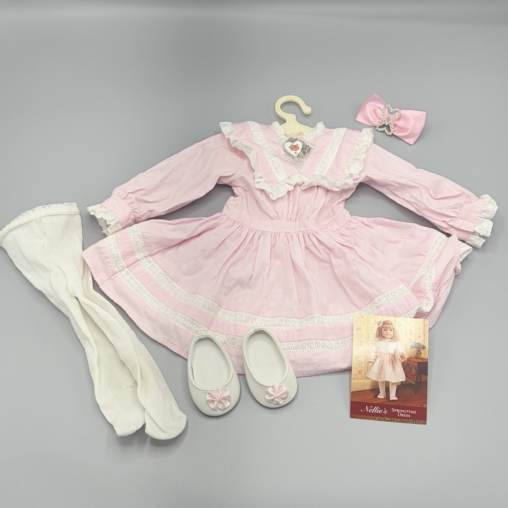 AMERICAN GIRL DOLL NELLIE O'MALLEY SPRINGTIME DRESS PINK PARTY OUTFIT Necklace